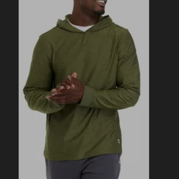 ZELOS Brushed Jersey Hoodie. Mural Olive. Size XXL. New.Soft brushed jersey fa - Picture 1 of 7